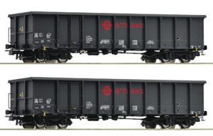 ROCO 76001 - 2-piece set: Open goods wagons, Ermewa