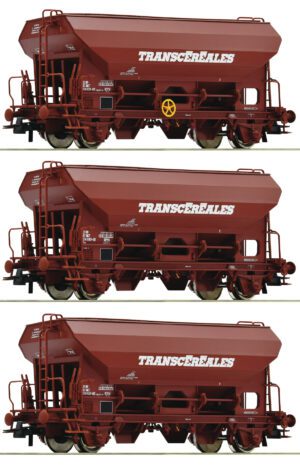 ROCO 76033 - 3 piece set self-unloading hopper wagons, SNCF