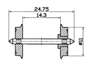 ROCO 40198 - DC NEM standard wheel set