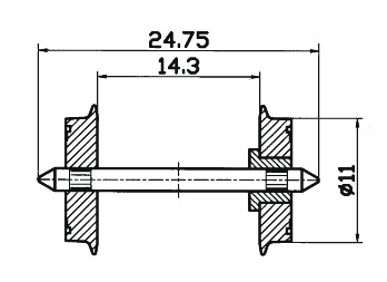ROCO 40198 - DC NEM standard wheel set