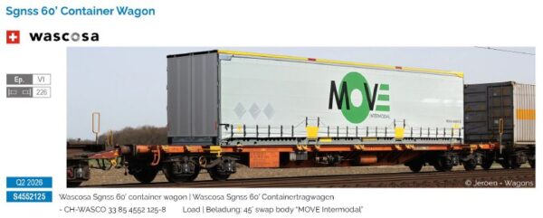 SUDEXPRESS S4552125 Sgnss 60‘ Container Wagon WASCOSA
