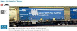 SUDEXPRESS S4576096 Sgnss 60‘ Container Wagon HUPAC