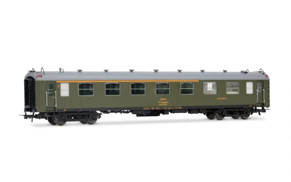 ELECTROTREN HE4037 - RENFE, 2-unit set of 5000 coaches, consisting of 1 x BBD4 baggage + 1 x AAR bar, with old bellows, in olive green livery, ep. IV