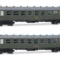 ELECTROTREN HE4038 - RENFE, 2-unit set of 5000 coaches, consisting of 2 x BB4 2nd class, with old bellows, in olive green livery, ep. IV