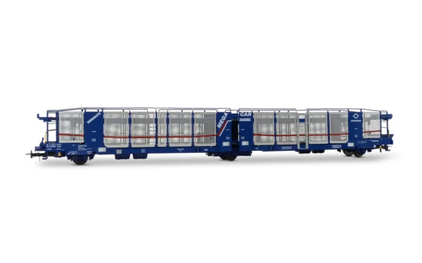 ELECTROTREN HE6077 - TRANSFESA/Hispanauto, 3-axle car transporter Laeks "MEGA CAR CARRIER", silver, ep. VI
