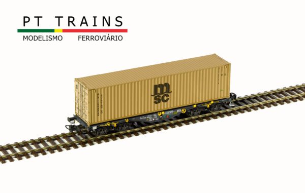 PT TRAINS 100320 MFD RAIL Sgmmnss 40′ wagon + 40’DV