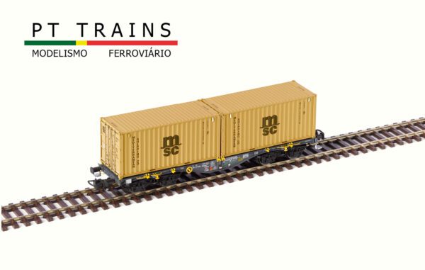 PT TRAINS 100323 MFD RAIL Sgmmnss 40′ wagon + container