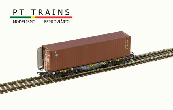 PT TRAINS 100324 MFD RAIL Sgmmnss 40′ wagon with container