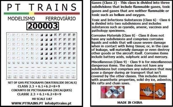PT TRAINS 200003 Waterslide decals