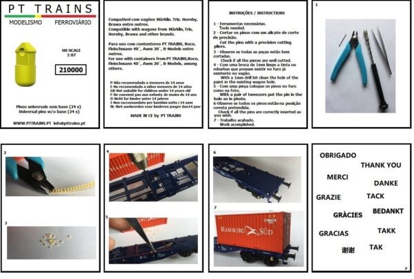 PT TRAINS 210000 Universal pins without base