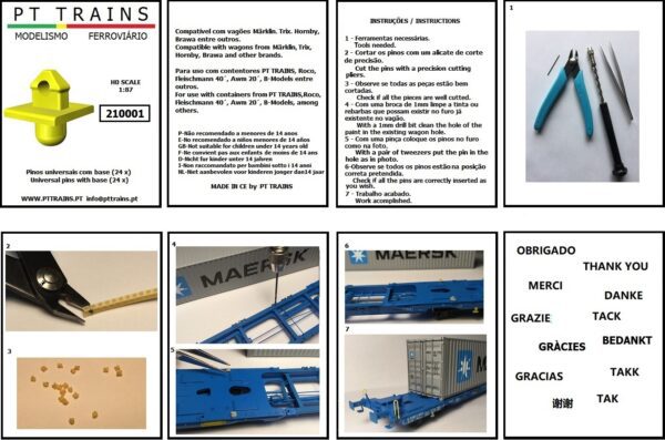 PT TRAINS 210001 Universal pins with base