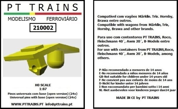 PT TRAINS 210002 Universal pins with base (open)