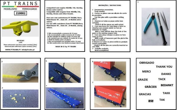 PT TRAINS 210002 Universal pins with base (open)