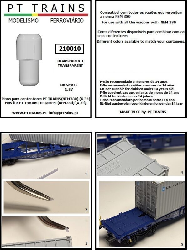 PT TRAINS 210010.3 Pins for PT Trains containers
