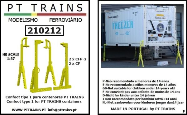 PT TRAINS 210212 4 x Confoot leg (2 x CF + 2 x CFP)
