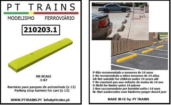 PT TRAINS 210203.1 Parking stop barriers for cars