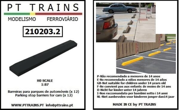 PT TRAINS 210203.2 Parking stop barriers for cars