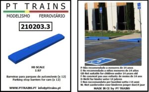 PT TRAINS 210203.3 Parking stop barriers for cars