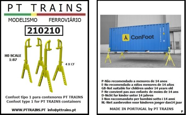 PT TRAINS 210210 4 Confoot leg – 4 x CF PT TRAINS containers