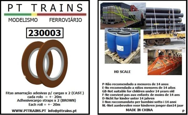 PT TRAINS 230003 Adhesive cargo straps
