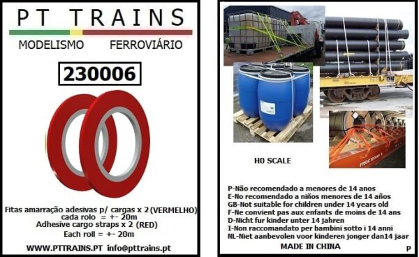 PT TRAINS 230006 Adhesive cargo straps