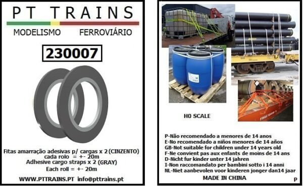 PT TRAINS 230007 Adhesive cargo straps