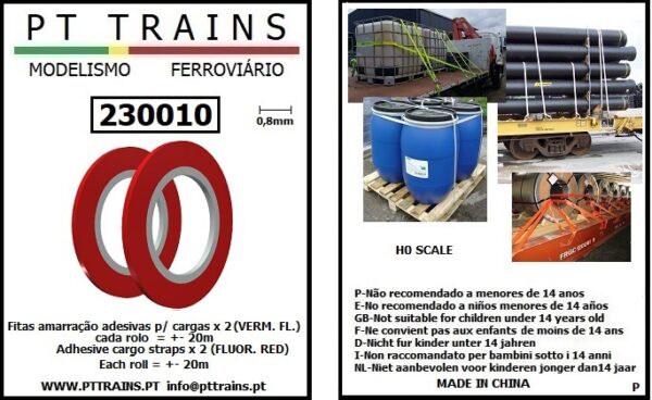 PT TRAINS 230010 Adhesive cargo straps