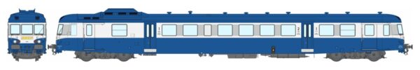REE MB-232S - Modernized X 2853 railcar, Blue 202, White 708 and Gray 804, Embossed logo, TOULOUSE
