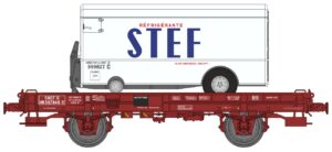 REE WB-650 - UFR Mono-Porteur red, + Refrigerated Trailer “STEF”