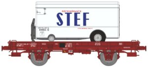 REE WB-652 - UFR Mono-Porteur brown UIC, + Refrigerated Trailer “STEF”