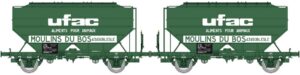 REE WB-734 - Set of 2 wagons “UFAC Moulin Du Bos”