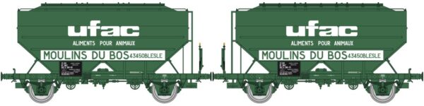 REE WB-734 - Set of 2 wagons “UFAC Moulin Du Bos”