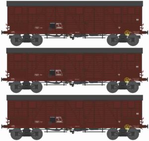 REE WB-910 - Set of 3 COVERED TP Wagons for PRIMEURS 4 PORTES