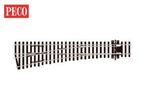 PECO SL-E196 Turnout, Medium Radius, Left Hand