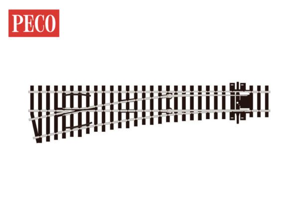 PECO SL-E196 Turnout, Medium Radius, Left Hand