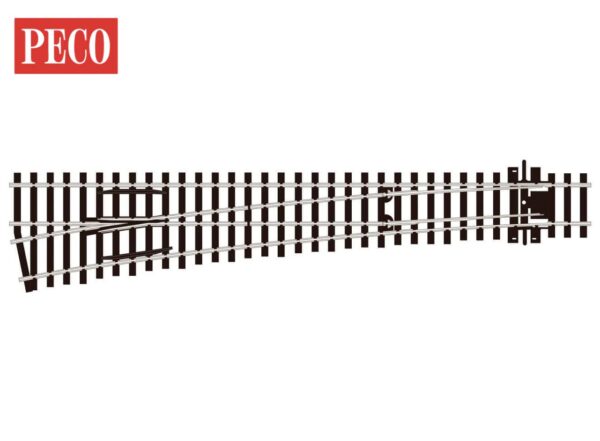 PECO SL-E189 Turnout, Large Radius, Left Hand