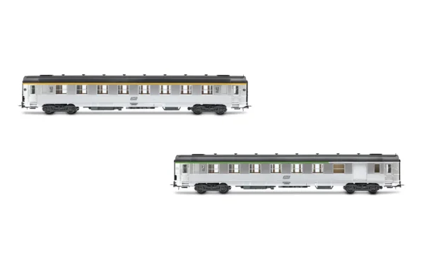 JOUEF HJ4176 - 2-unit pack short DEV Inox coaches (A8 1st cl. + B6D luggage)