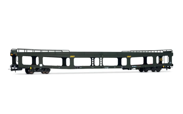 JOUEF HJ4187 - DD DEV 66 car transporter, green with yellow logo "Encadré"