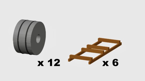 MODELRAILWAY.PT M0011 - STEEL COILS - B.SILVER