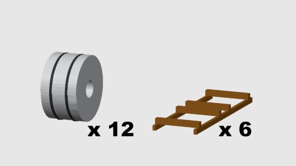 MODELRAILWAY.PT M0011 - STEEL COILS - SILVER