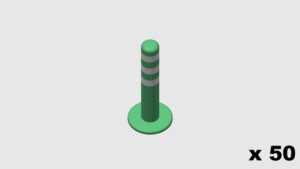 MODELRAILWAY.PT M0001 - ROAD PINS GREEN / 50UN