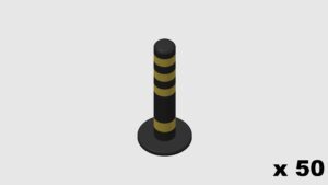 MODELRAILWAY.PT M0001 - ROAD PINS BLACK / 50UN