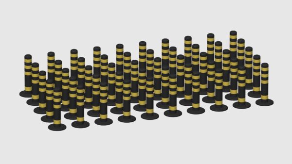 MODELRAILWAY.PT M0001 - ROAD PINS BLACK / 50UN