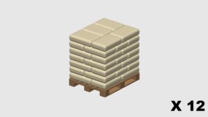 MODELRAILWAY.PT M0005 - PALLET CEMENT BAGS -BEIGE