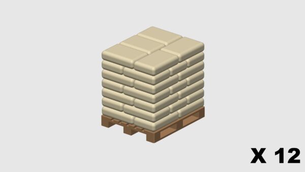 MODELRAILWAY.PT M0005 - PALLET CEMENT BAGS -BEIGE