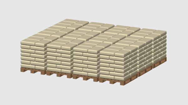 MODELRAILWAY.PT M0005 - PALLET CEMENT BAGS -BEIGE
