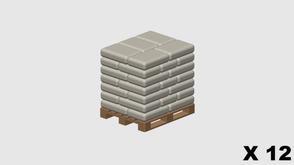 MODELRAILWAY.PT M0005 - PALLET CEMENT BAGS - WHITE