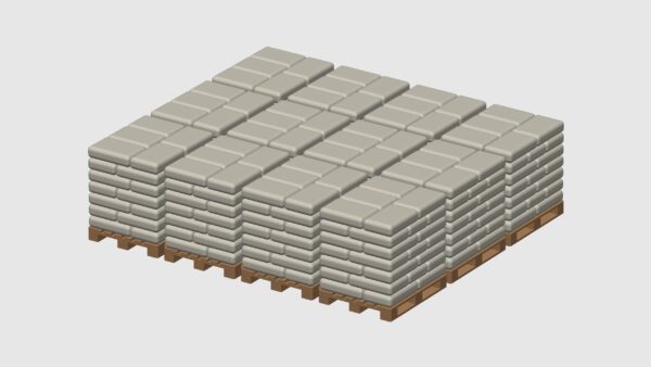 MODELRAILWAY.PT M0005 - PALLET CEMENT BAGS - WHITE