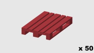 MODELRAILWAY.PT M0008  - WOOD PALLET RED