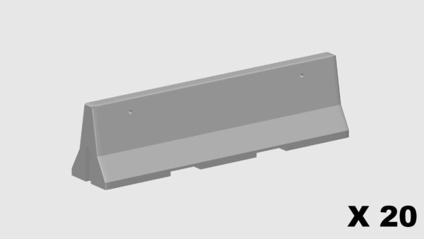 MODELRAILWAY.PT M0004  - JERSEY BARRIER - CEMENT